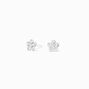 Clous d&#39;oreilles marguerite strass en argent,