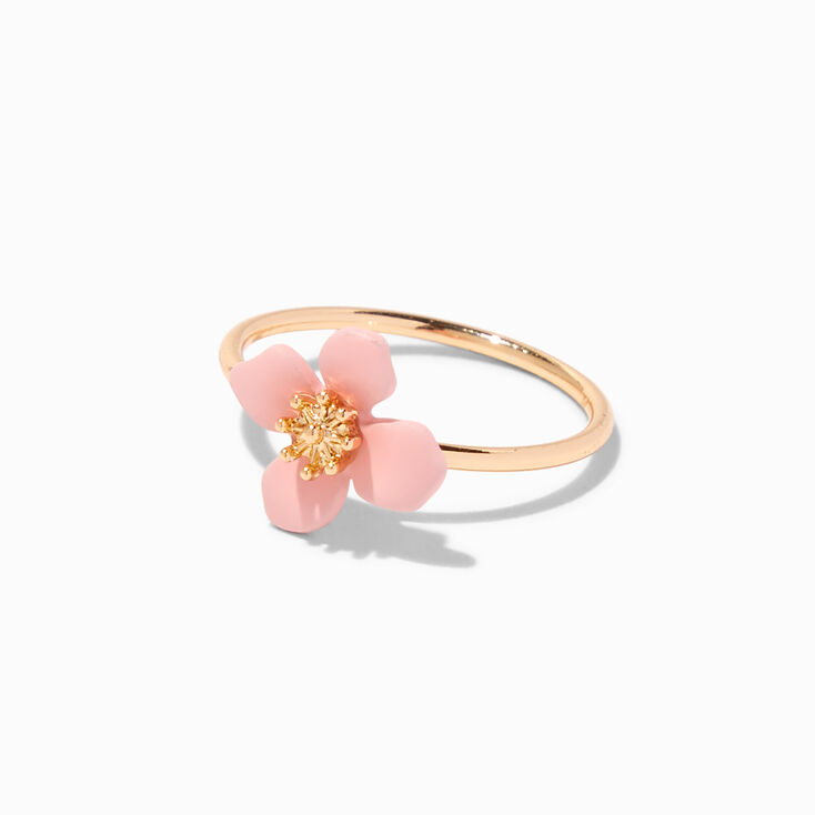 Pink Cherry Blossom Ring Set - 3 Pack,