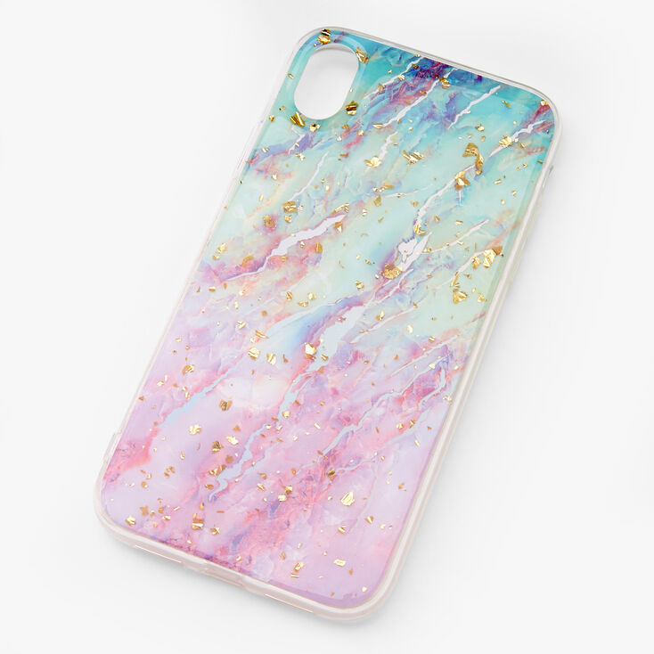 Gold Flecked Pastel Marble Phone Case - Fits iPhone XR,