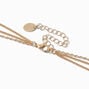 Gold-tone Stick Pendant Turquoise Beaded Multi-Strand Necklace,