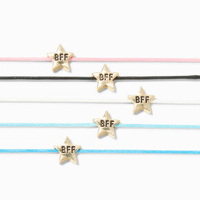 Best Friends Gold-tone Star &#39;BFF&#39; Charm Bracelets - 5 Pack,