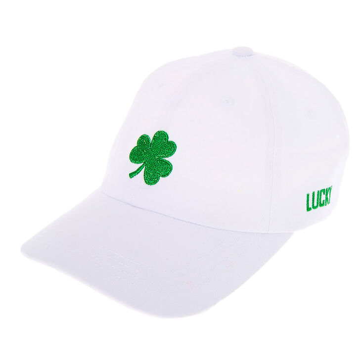 Claire's Casquette de baseball trèfle - Blanc
