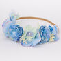 Blue Glitter Flower Crown,