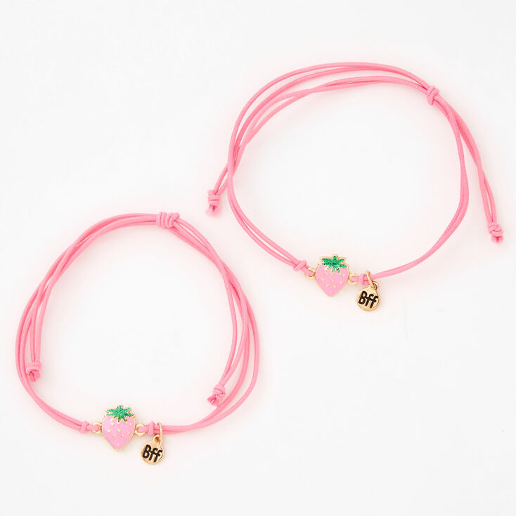 Best Friends Strawberry Adjustable Bracelets - 2 Pack,