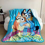 Bluey Oversized Silk Touch Sherpa Throw Blanket,