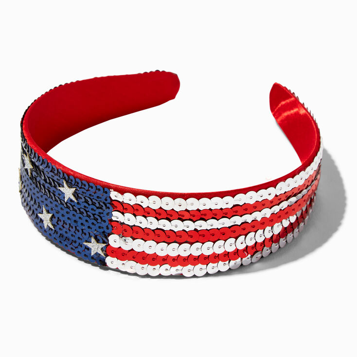 Stars &amp; Stripes Sequin Headband,