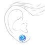 Pastel Tie-Dye Clip-On Earrings - Blue,