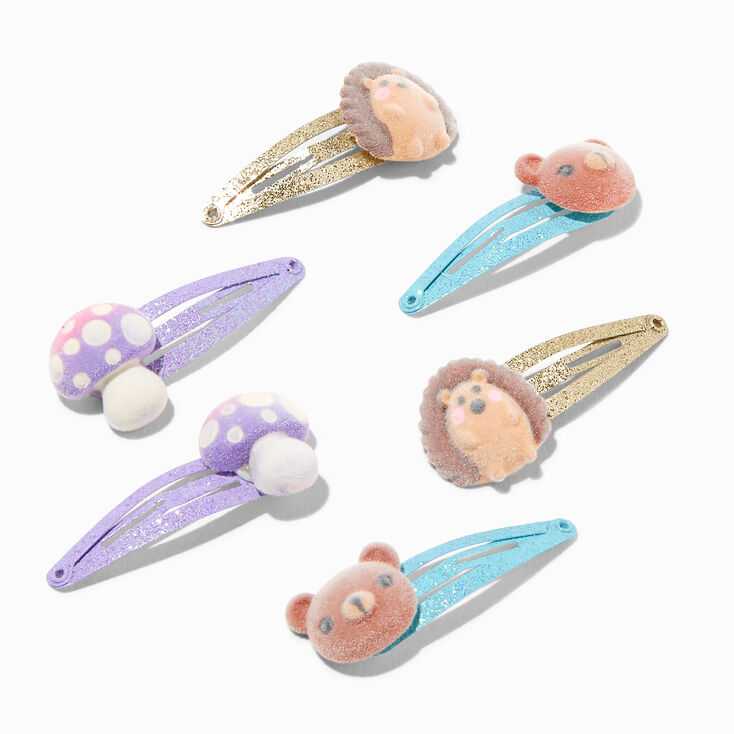 Claire's Club Forest Critter Snap Hair Clips - 6 Pack | Claire's US