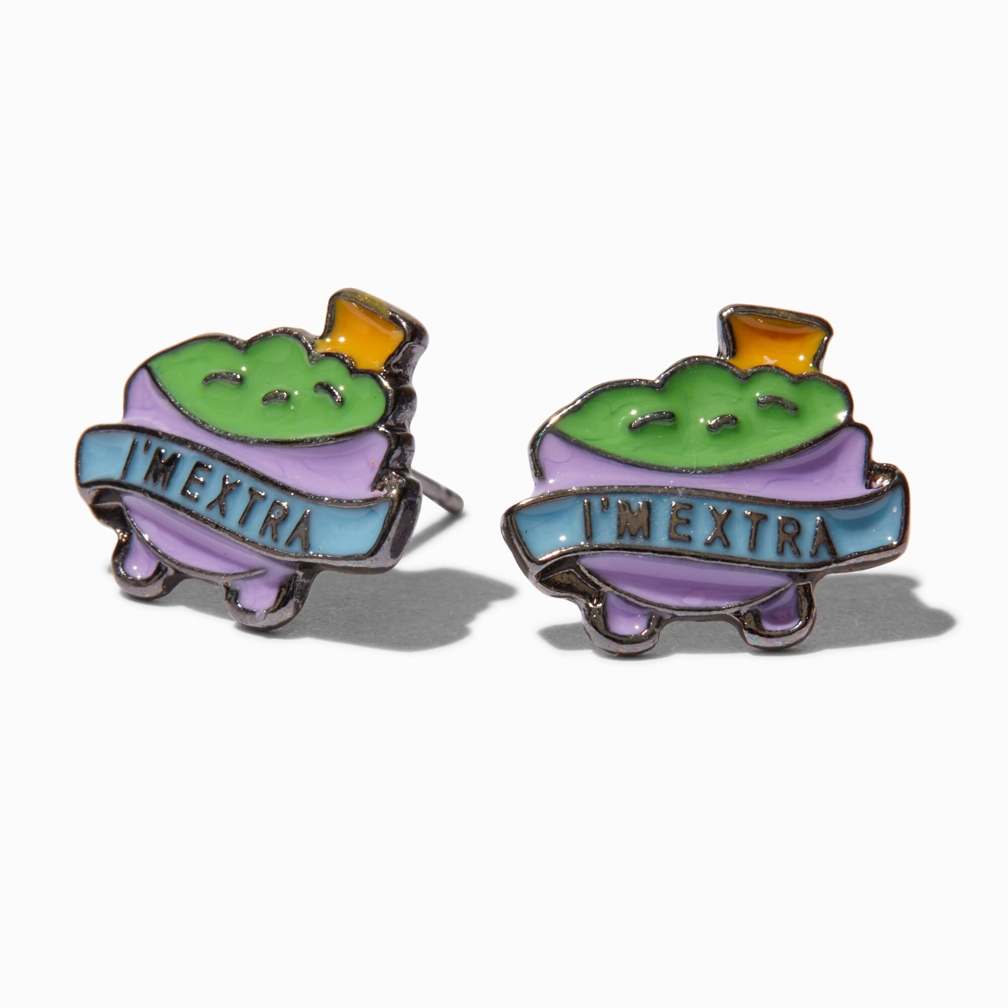 Guacamole "I'm Extra!" Stud Earrings,