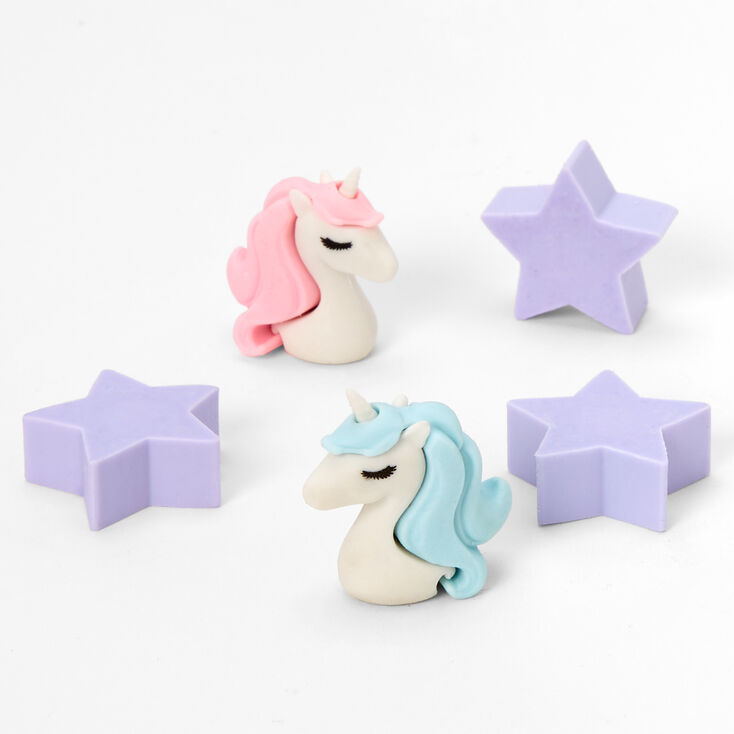 Celestial Unicorn Erasers - 5 Pack,