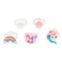 Claire&#39;s Club Rainbow Ring Set - 5 Pack,