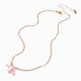 Pink Bubble Initial Heart Pendant Necklace - A ,