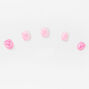 Claire&#39;s Club Pink Tie Dye Heart Vegan Press On Faux Nail Set - 10 Pack,