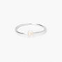 Sterling Silver 21G Opal Nose Ring,