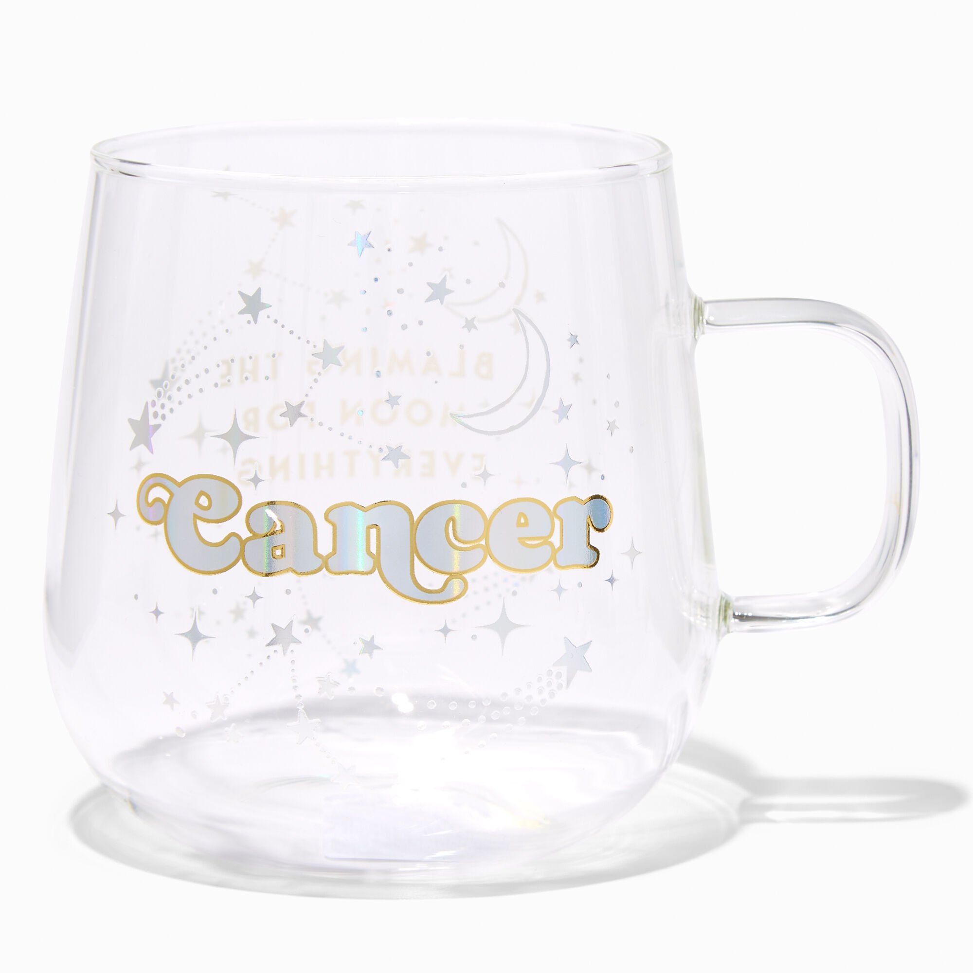 View Claires Zodiac Glass Mug Cancer information