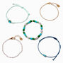 Turquoise Fish &amp; Seashell Bracelet Set - 5 Pack,
