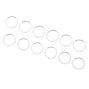 Silver 15MM Textured Hoop Earrings - 6 Pack,