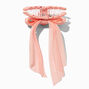 Pastel Orange Organza Bow Hair Claw,