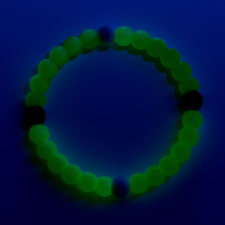 Glow in the Dark Green Fortune Stretch Bracelet,
