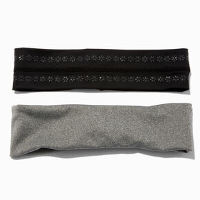 Gray &amp; Black Athletic Headwraps - 2 Pack,