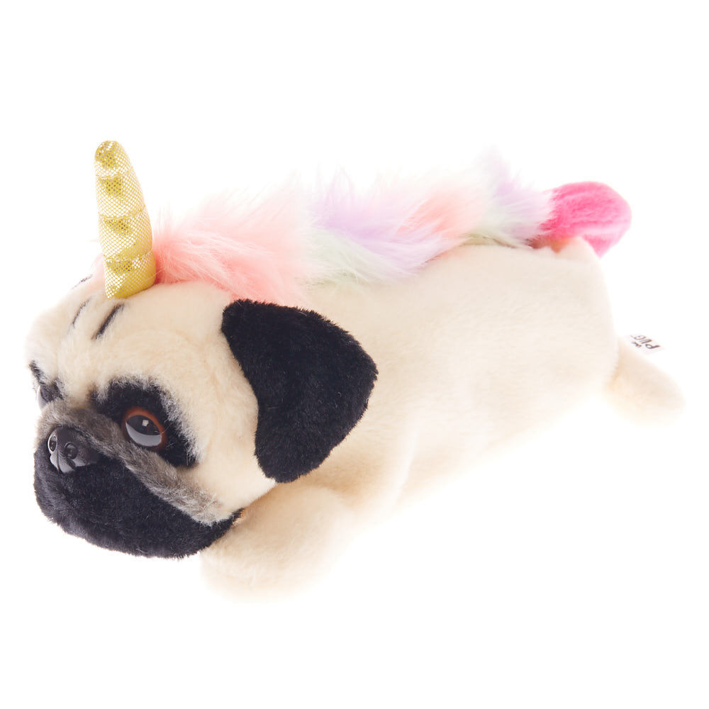 Doug the Pug Unicorn Soft Pencil Case Cream Claire s