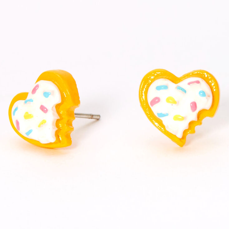 Cookie Heart Stud Earrings,