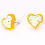 Cookie Heart Stud Earrings,