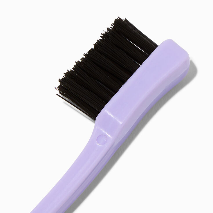 Purple Dual-Ended Edge &amp; Smoothing Hair Brush,