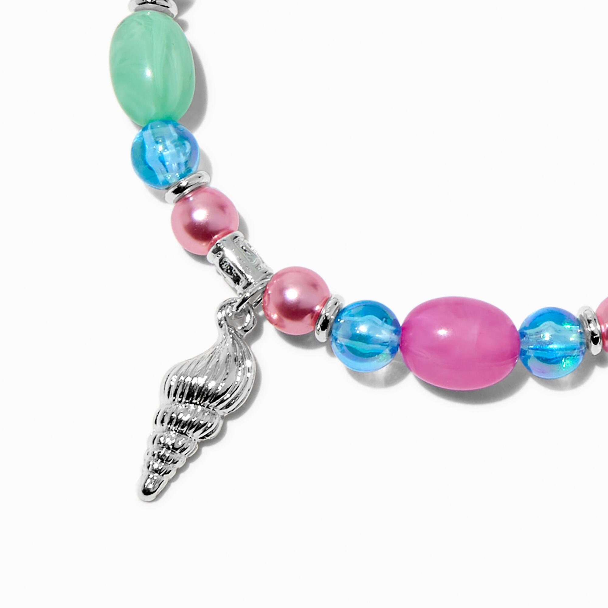 Mermaid & Seashells Beaded Stretch Bracelet,