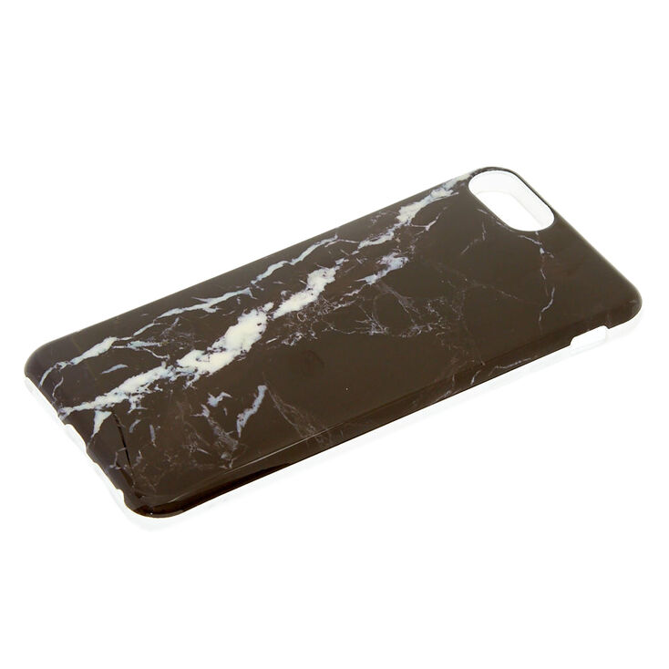 Coque de portable noire effet marbr&eacute; - Compatible avec iPhone 6/7/8 Plus,