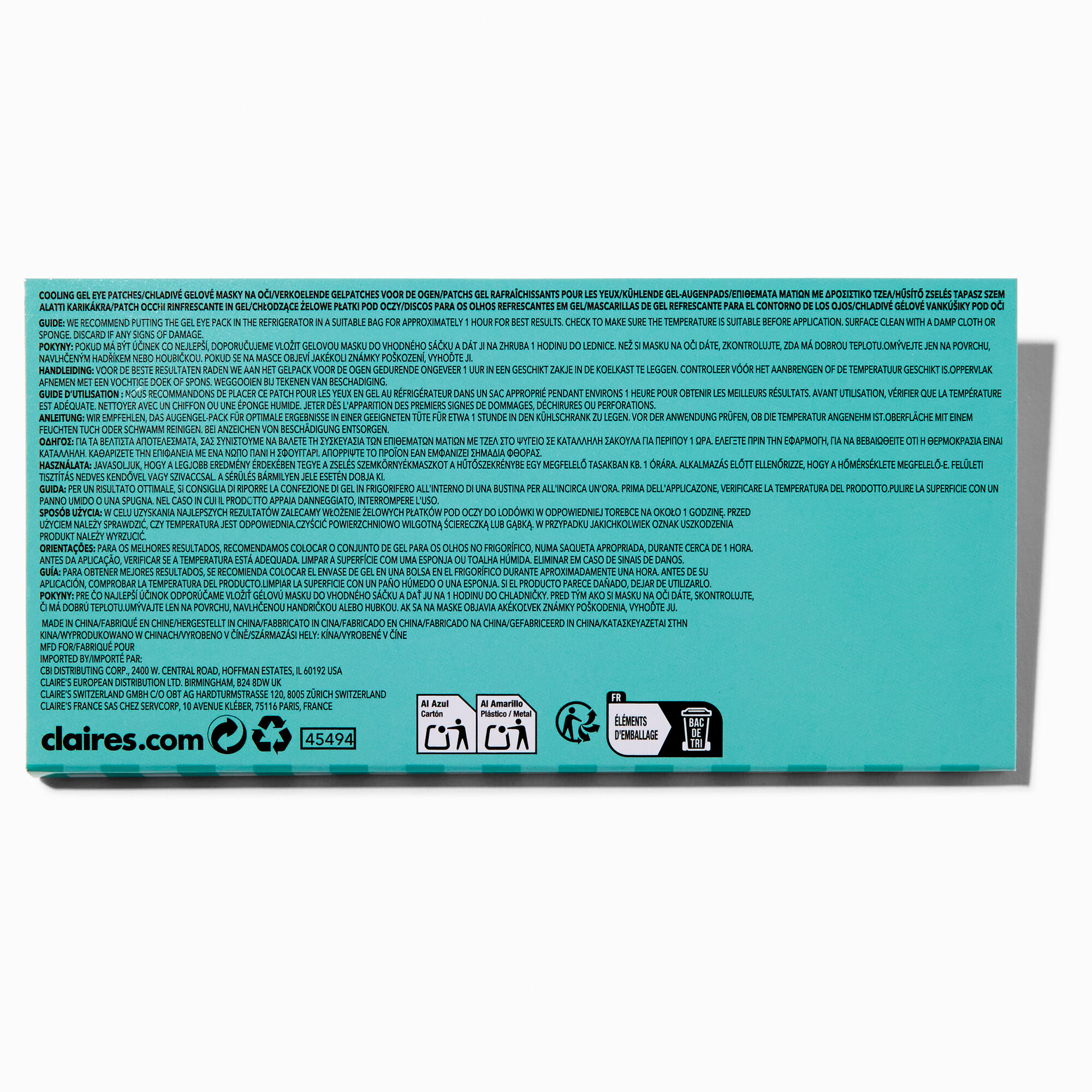 Cool Watermelon Cooling Gel Eye Patches - 2 Pack,