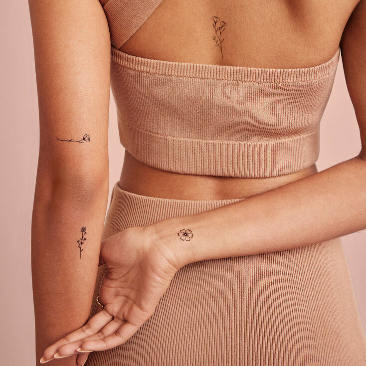 INKED2 Floral Pack Temporary Tattoos,