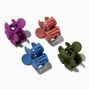 Matte Jewel Tone Flower Hair Claws - 4 Pack,