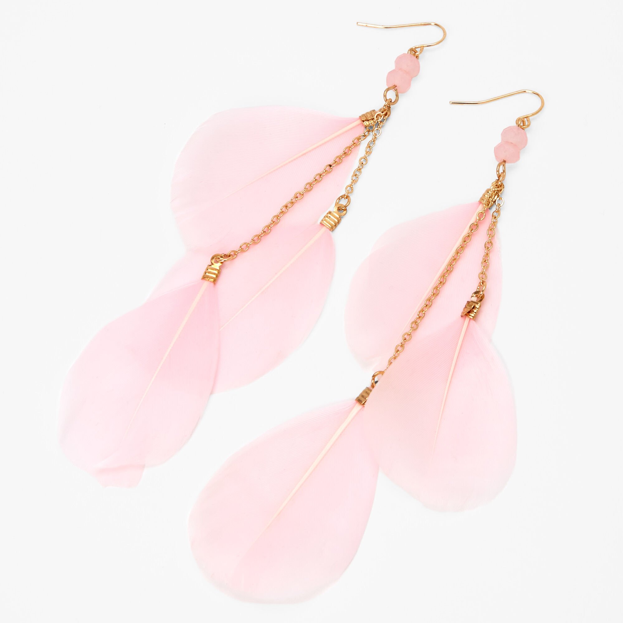 Claire's top feather earrings