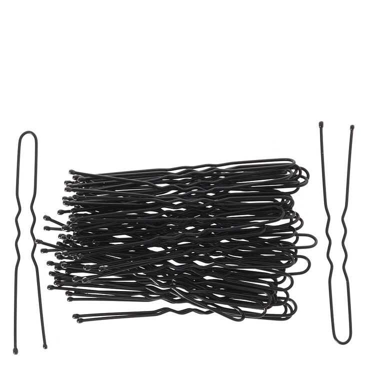 Lot de 50&nbsp;&eacute;pingles &agrave; chignon noires,