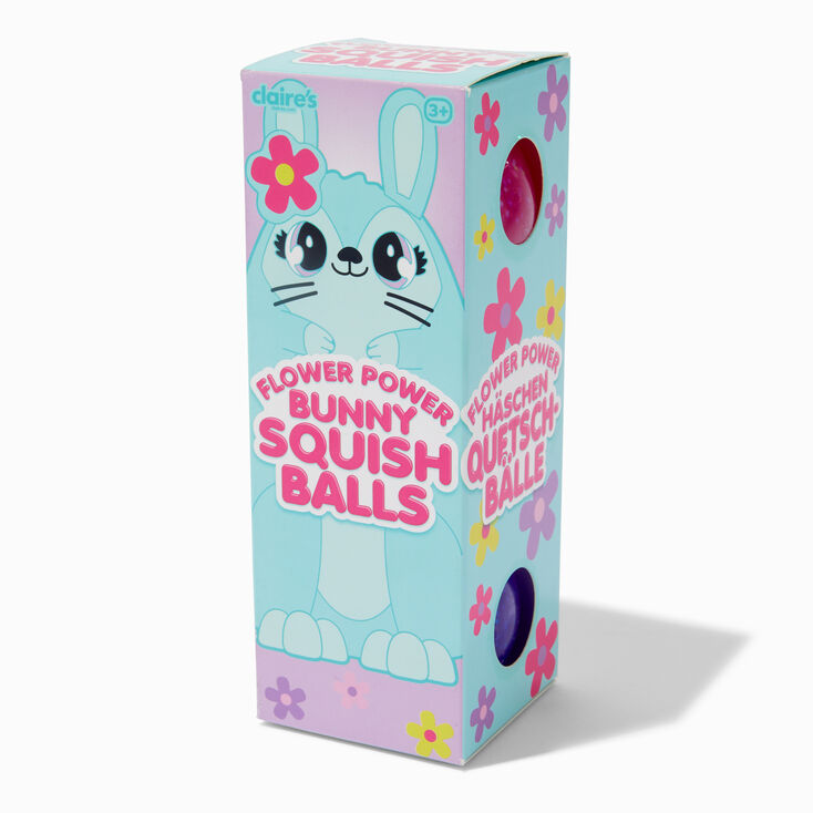 Flower Power Bunny Squish Balls - 3 Pack,