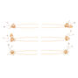 Gold Fancy Floral Hair Pins - 6 Pack,
