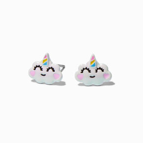 Clous d&rsquo;oreilles nuage licorne,