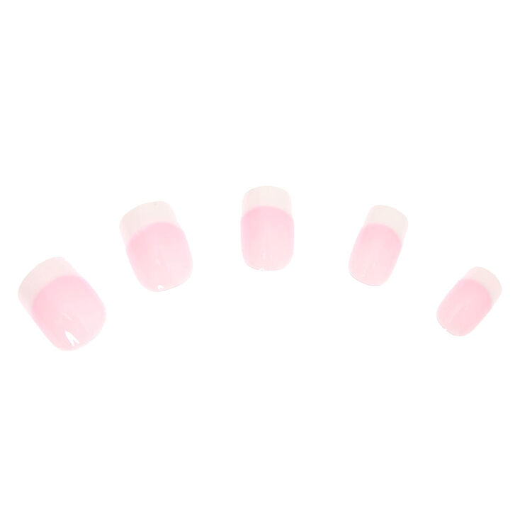 Faux ongles carr&eacute;s lilas French manucure - Lot de 24,