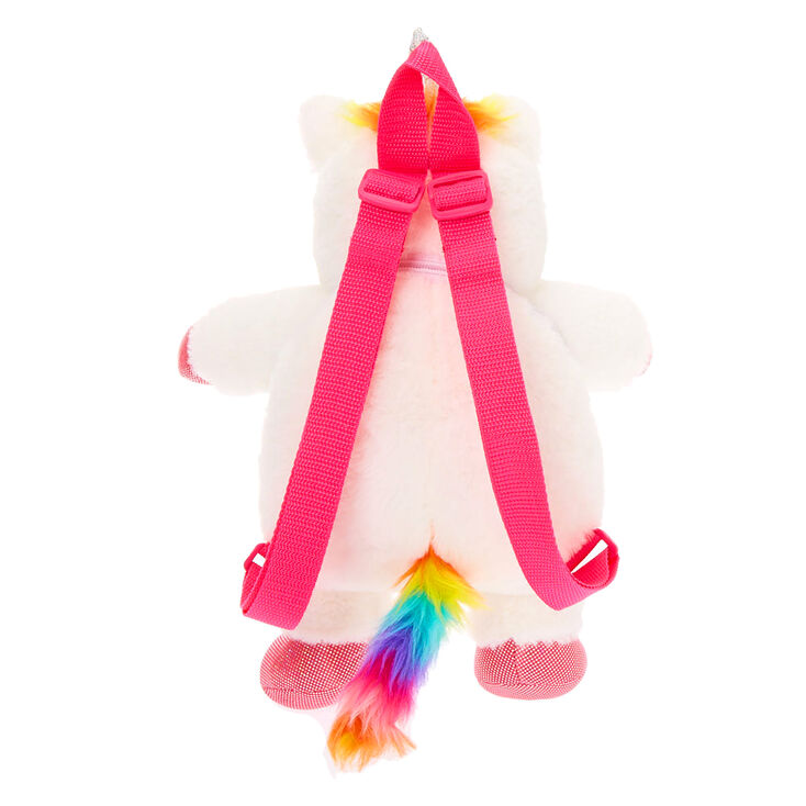 Sac &agrave; dos licorne en peluche Club&nbsp;Claire&rsquo;s - Blanc,