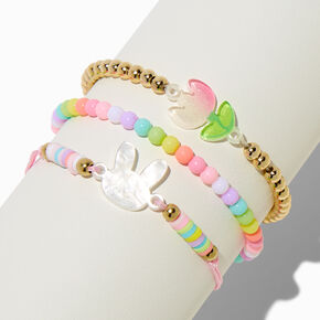 Claire&#39;s Club Bunny Bloom Bracelets - 3 Pack,