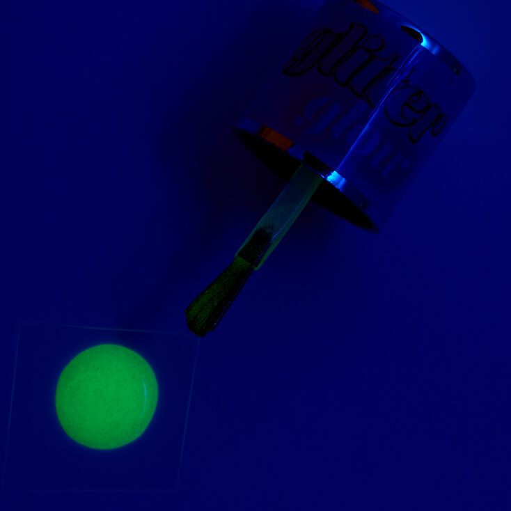 Glitter Glow Vegan Glow in The Dark Nail Polish - Yellow,