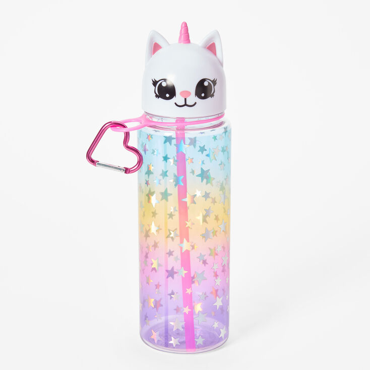 Caticorn Holographic Water Bottle,