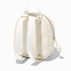 Claire&#39;s Club Ivory Status Icon Mini Backpack,