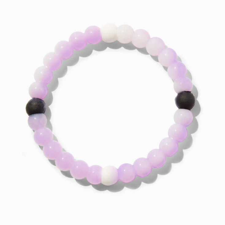 Tie Dye Glow in The Dark & Purple Fortune Stretch Bracelets - 2 Pack
