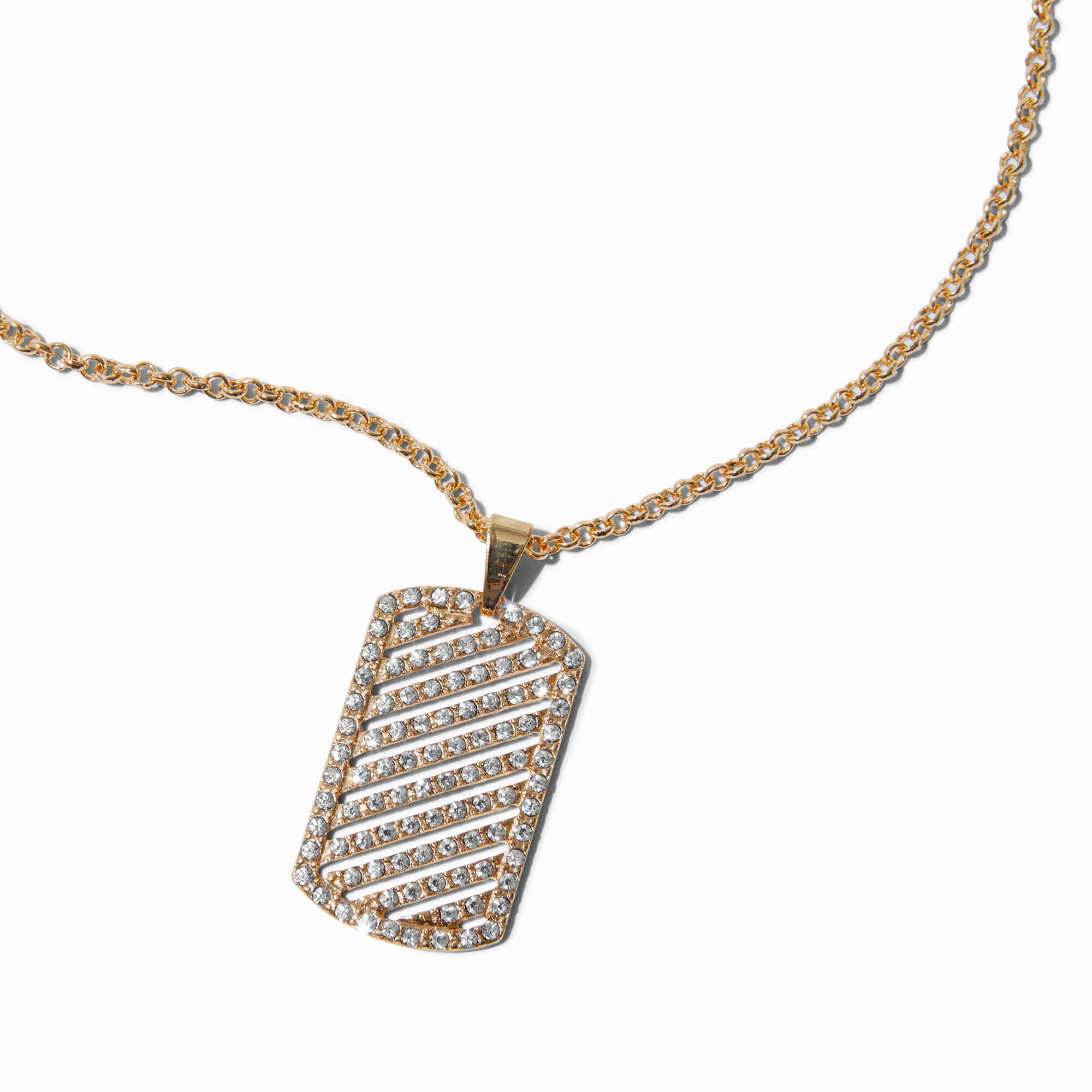 Swarovski dog tag necklace hot sale