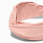 Soft Pink Faux Leather Twisted Headband,