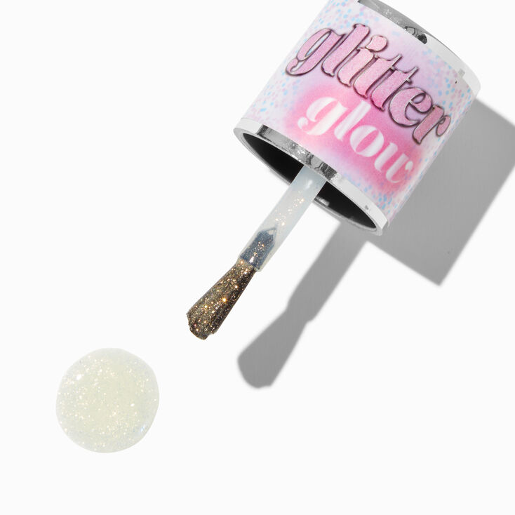 Glitter Glow Vegan Glow in The Dark Nail Polish - Yellow,