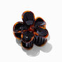 Black Tortoiseshell Lined Flower Hair Claw,