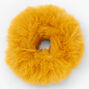 Medium Furry Hair Scrunchie - Mustard,